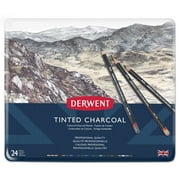 Derwent Tinted Charcoal Pencil 24-Pencil Tin Set