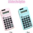 thumbnail image 2 of Pantalla solar rosa de 8 dígitos y calculadora electrónica portátil de batería doble fuente de alimentación herramienta contable estudiantil Oficina infantil hogar, 2 of 5