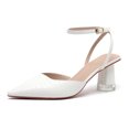 thumbnail image 2 of 2022 nuevos zapatos de tacón alto con tiras en el tobillo para mujer, zapatos de tacón alto con punta puntiaguda, zapatos de moda para mujer, 2 of 5