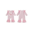 thumbnail image 2 of Miaouyo Infant Baby Girls Fall Romper 0 3 6 12 18 Months Goose Embroidery Long Sleeve Round Neck Full Length Jumpsuit, 2 of 9