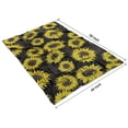 thumbnail image 4 of Black Sunflower Pattern Blanket,Comfortable Soft Flannel Throw Blanket,All Season,Warm Lightweight Blankets for Sofa Bed Couch Living Room Chair,40"x50", 4 of 4