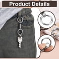 thumbnail image 3 of Spring Double Ring Keychain Dual Key Ring Holder Detachable Keychain Spring Shaped Key Accessories Dual Split Key Ring Silver 4, 3 of 7