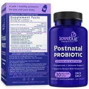 LoveBug Probiotics Labor of Love Postnatal Probiotics, 30 Capsules