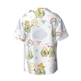 thumbnail image 2 of KLL Green Blue Avocado Print Men's Shirt Short Sleeve Button Down Summer Cuba Beach Shirts- 3X-Large, 2 of 7