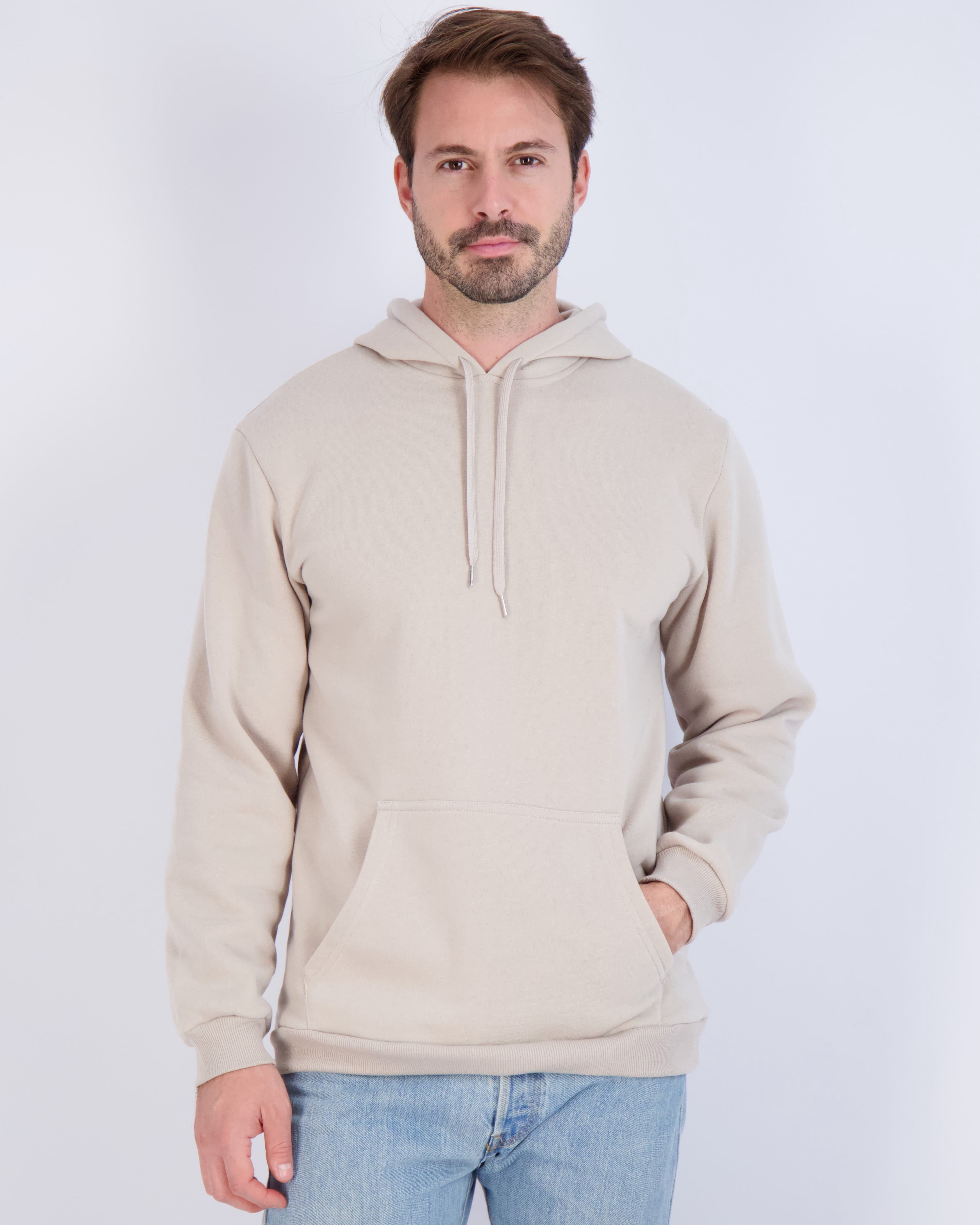 Real Essentials 3 Pack: Men's Fleece Pullover Hoodie - Long Sleeve Hooded Sweatshirt Pockets (Available in Big & Tall)