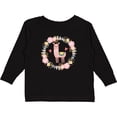 thumbnail image 3 of Inktastic Llama Rose Flower Wreath Girls Long Sleeve Toddler T-Shirt, 3 of 5