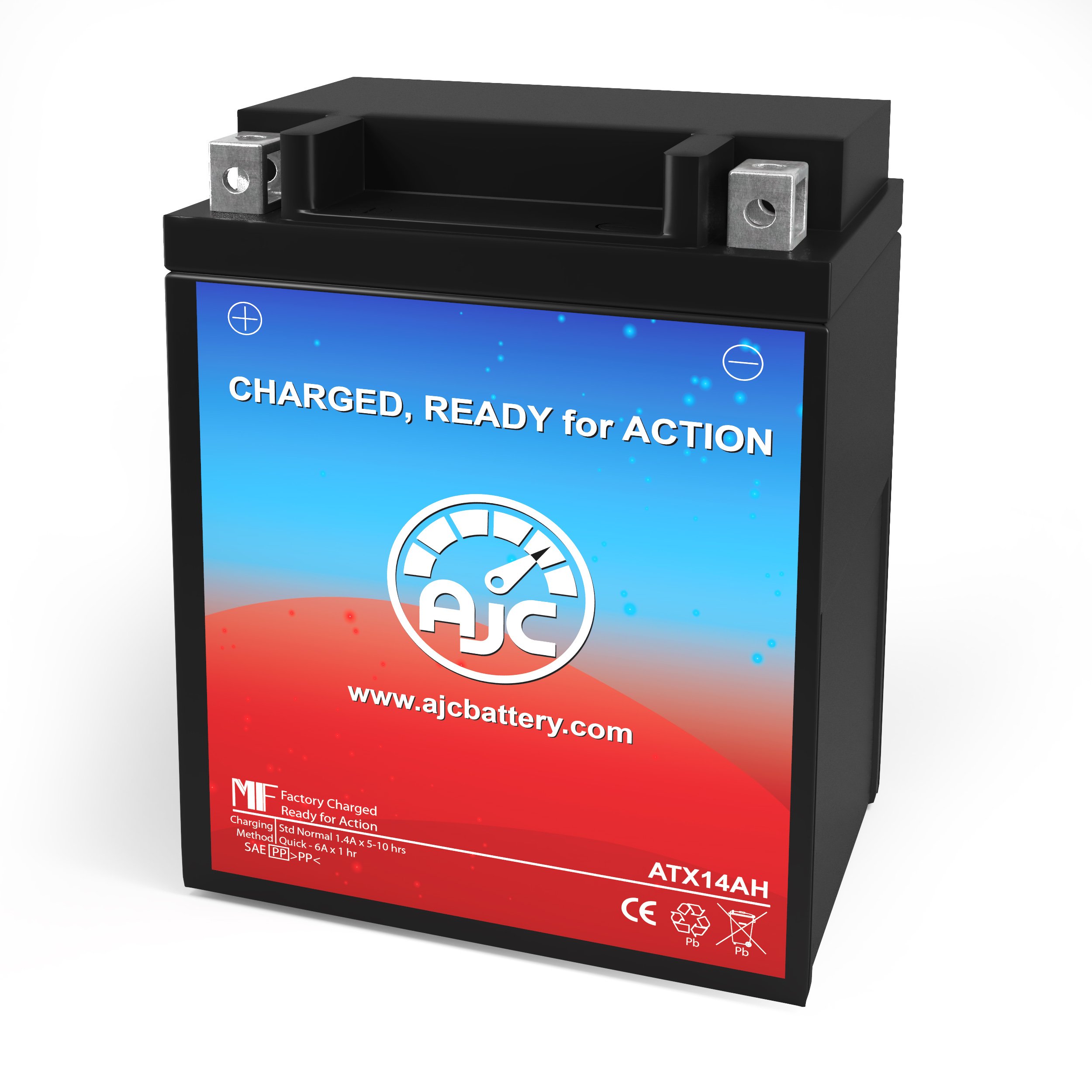 EverStart ES14AHBS 12V Powersports Replacement Battery - This Is an AJC Brand Replacement - image 1 of 4