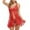 Red, variant on uublik Valentines Lingerie Set for Women Lace Plus Size Babydoll Sexy Naughty Bodysuit