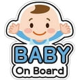thumbnail image 1 of Z-oneMart 2 PCs Baby On Board Sticker for Cars Warning Tape PVC Car Stickers, Little Baby Window Decals Baby On Board Sign Automobiles Decoration,Car Accessories Stickers(Basic Boy), 1 of 6