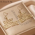 thumbnail image 3 of Giaone Hollow Happy New Year Pendant Necklace Earrings Sweet Cool Collar Necklace, 3 of 10