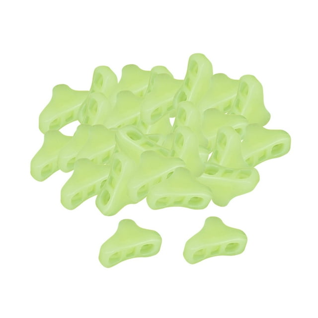 Maoww 30Pcs Triangle Tent Buckle Fluorescent Mountaineering Tent Buckles Wind 2.3cmx0.8cm Rope Green 2.3x0.8cm