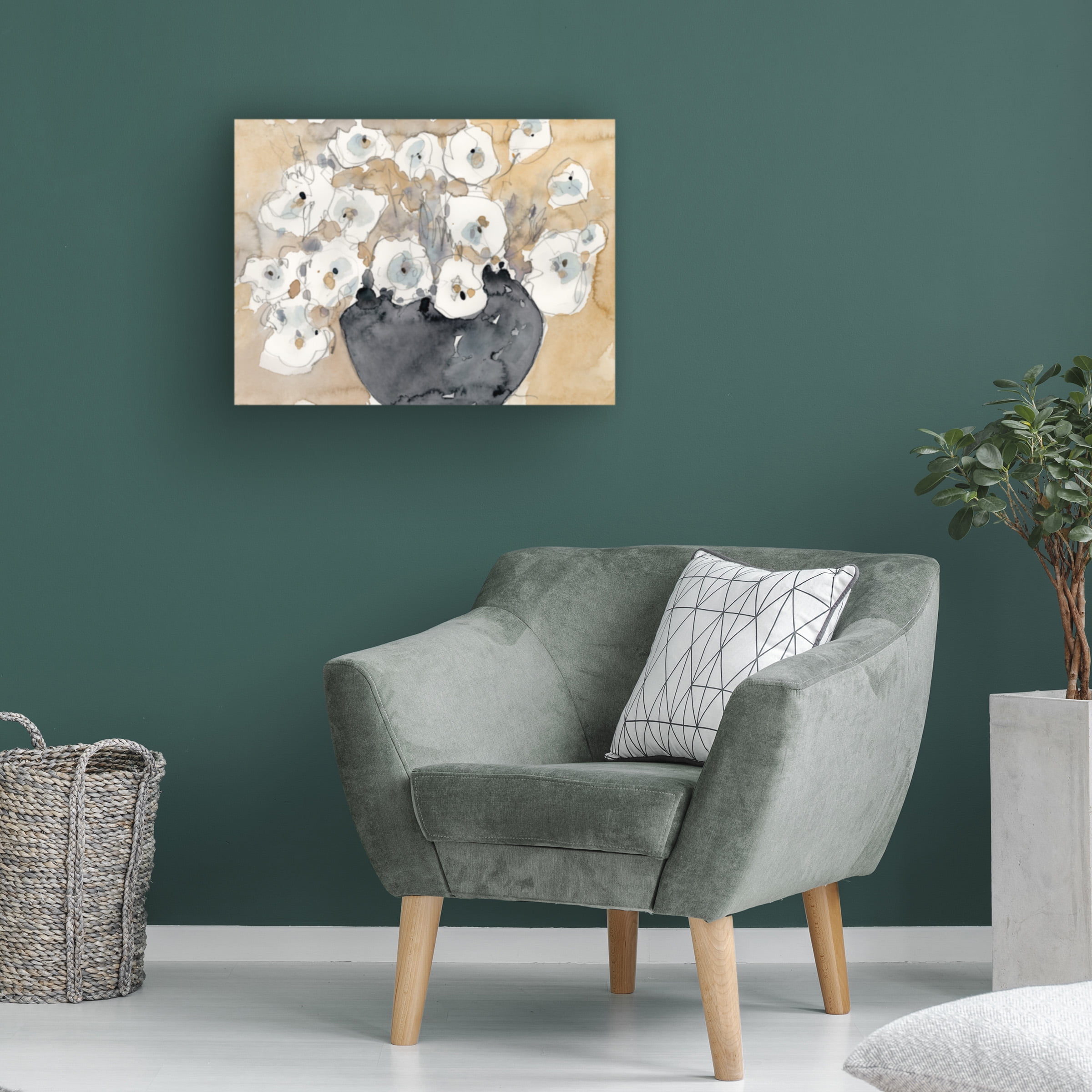 Samuel Dixon 'Another White Blossom II' Canvas Art