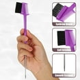 thumbnail image 3 of Unique Bargains Dual Comb Eyebrow Brushes for Women Eyelash Eyebrow Travel Makeup Tool Purple 8.15" Length, 3 of 7