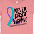 thumbnail image 4 of Inktastic Never Stop Fighting Suicide Prevention Awareness Ribbon Boys or Girls Baby T-Shirt, 4 of 5
