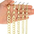thumbnail image 6 of Nuragold 10K Real Yellow Gold Solid Cuban Curb Link Chain Necklace 16"-30" (1.5mm-12mm) Italian Jewelry for Men & Women, 6 of 30