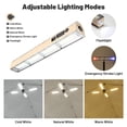 thumbnail image 4 of InstaHibit 3 Pack Rechargeable Magnetic Light LED Work Light with Hook 5 Modes Tent Light for Canopy Outdoor Event, 4 of 9