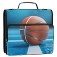 thumbnail image 3 of ALAZA Zipper Binder Bag Basketball Blue 3 Ring File Folder Binder Organizer Bag, 3 of 8