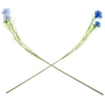 thumbnail image 2 of 2pcs Artificial Cornflower Bunches Fake 3-head Cornflower Realistic Flower Decor, 2 of 2