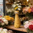 thumbnail image 6 of Handcrafted Quirky Cat Vase, Whimsical Ceramic Cat Flower Vase, Cute Kitty Planter for Home Decoration, 6 of 9