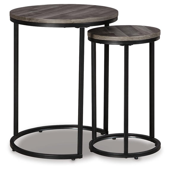 Signature Design by Ashley Casual Briarsboro Accent Table (Set of 2) Black/Gray