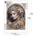 thumbnail image 2 of Pintura de diamante 5D DIY Noble Lady Kit de taladro con forma especial parcial 30x40cm, 2 of 9