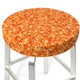 thumbnail image 6 of Cauagu Orange Glitter Print Round Stool Covers,Seat Cushion for Round Bar Stool Chair Seat Cover for Bar Round Chair Fits for 12/13/14in Bar Stool Cushion, 6 of 7
