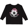 thumbnail image 3 of Inktastic Soccer Princess- Tiara Girls Long Sleeve Toddler T-Shirt, 3 of 5