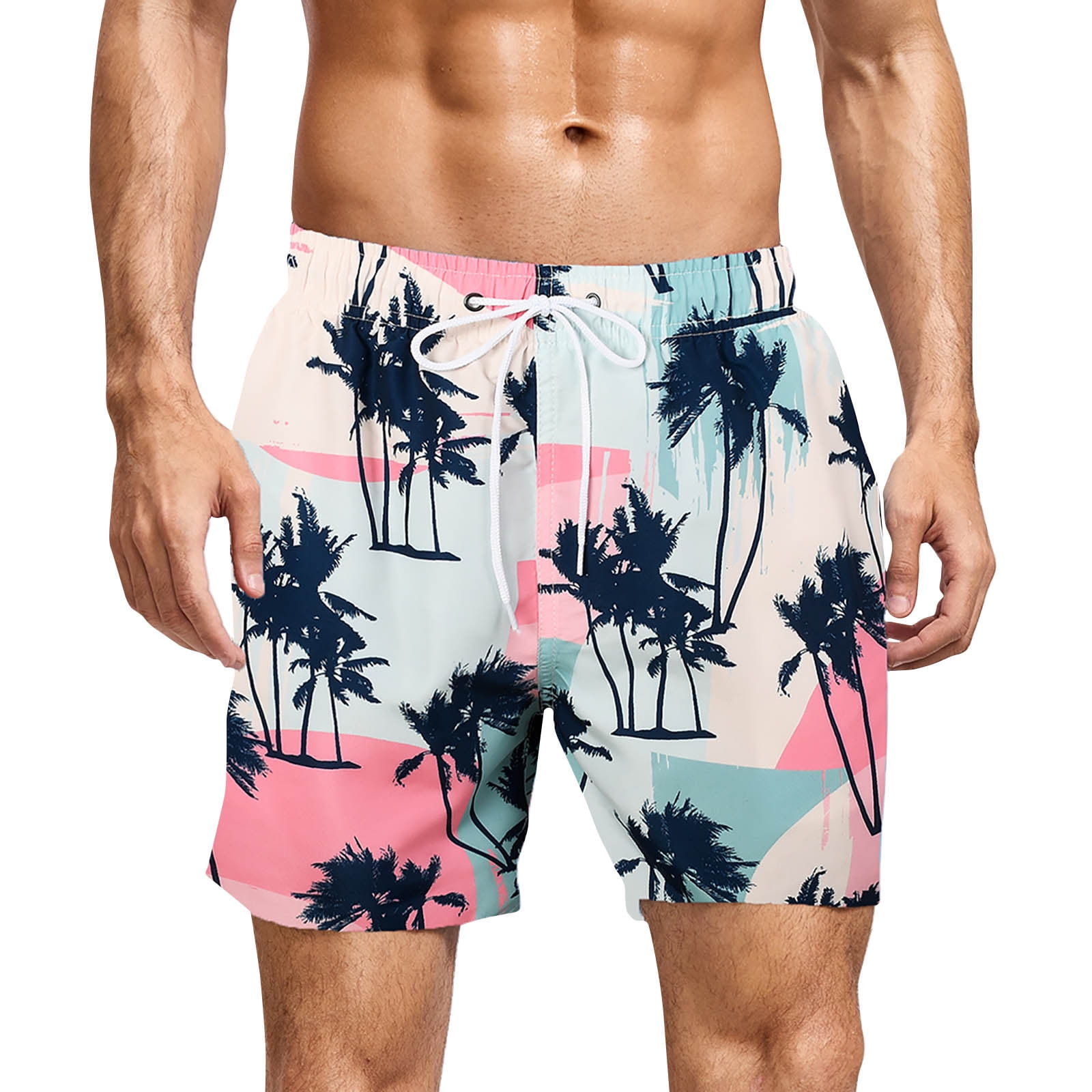YYDGH Casual Mens Swim Trunks Quick Dry Printed Beach Shorts
