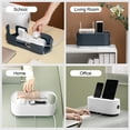 thumbnail image 4 of Cable Management Box with Phone Holder Lid Desk Wire Organizer Power Strips Protector Cord Hider Box Cord Organizer for Home Office Desktop, 4 of 7