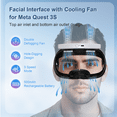 thumbnail image 6 of Facial Interface Cooling Fan Compatible with Meta Quest 3S Accessories, Adjustable Fan & PU Leather Face Pad for Meta Quest 3S, Powerful Air Circulation System to Relieve Lens Fogging (3 Speeds), 6 of 6