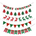 thumbnail image 2 of Bandera de fieltro para decoración navideña, colgante de árbol de Navidad de fieltro, bandera de Navidad con letras no tejidas, 2 of 5
