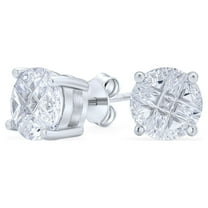 Bling Jewelry Unisex Round Solitaire CZ Stud Earrings for Men, Sterling Silver, 6-9MM Cubic Zirconia