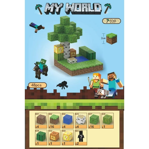 Minecraft Magnetic Building Blocks, Mini Forest 48pcs