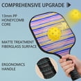 thumbnail image 2 of Pickleball Paddles Set Of 2, Fiberglass Surface, Colorful Geometry Print, 4 Balls & Bag, 2 of 5