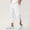 White, variant on Fnooota Mens Cotton Linen Pants, Elastic Waist Summer Drawstring Casual Capri Pants Black Size S-3XL