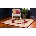 thumbnail image 2 of Unique Loom Versailles Collection Traditional Classic Medallion Motif Area Rug (4' 0 x 4' 0 Square, Burgundy/ Ivory), 2 of 2