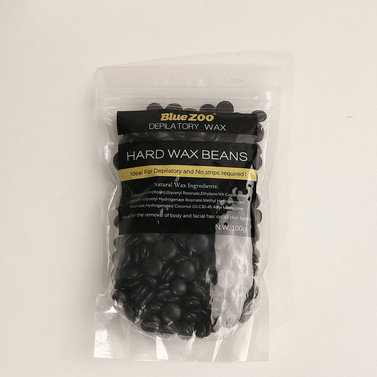 ARMODORRA B Hard Wax Beads for Hair Removal, All-in-One Formula Wax Beans  for Brazilian Face Body 100g,Black