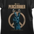 thumbnail image 2 of Peacemaker TV Series DC Comics Character, American Superhero, Eat Peace, Give Peace a Second F*#ckers Chane, Icon, Finger Head, on Black Short Sleeve Adult T-Shirt-Large, 2 of 4