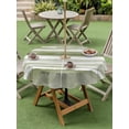 thumbnail image 3 of Outdoor Tablecloth with Umbrella Hole and Zipper, Sage Green Stripes Round Table Cloth 54 Inch Waterproof Tablecloth, Watercolor Gradient Abstract Striped Picnic Table Cover for Patio Camping, 3 of 7