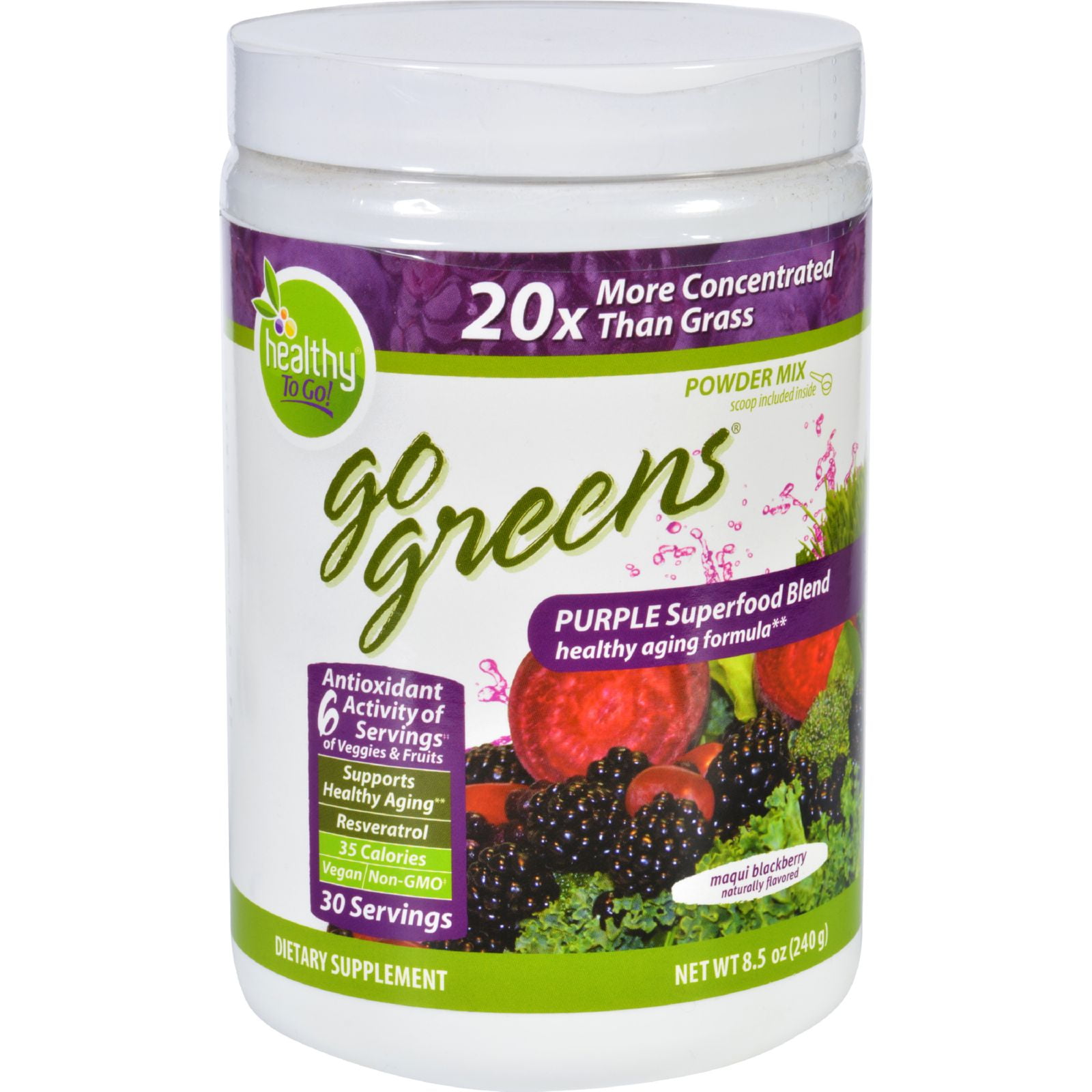 To Go Brands Inc Superfood Blend Go Greens Powder Mix Purple