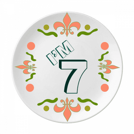 

Seven Age Digital Birthday Flower Ceramics Plate Tableware Dinner Dish