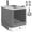 Gray White, variant on Enclosed Cat Litter Box with Drawer and Scoop, Covered Cat Litter Pan for Small Medium Large Cats, Odor Control Kitty Toilet, Pink and Grey