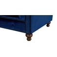 thumbnail image 4 of Crafters and Weavers Craftsman Mission Fabric Sloped Arm Loveseat in Blue, 4 of 6
