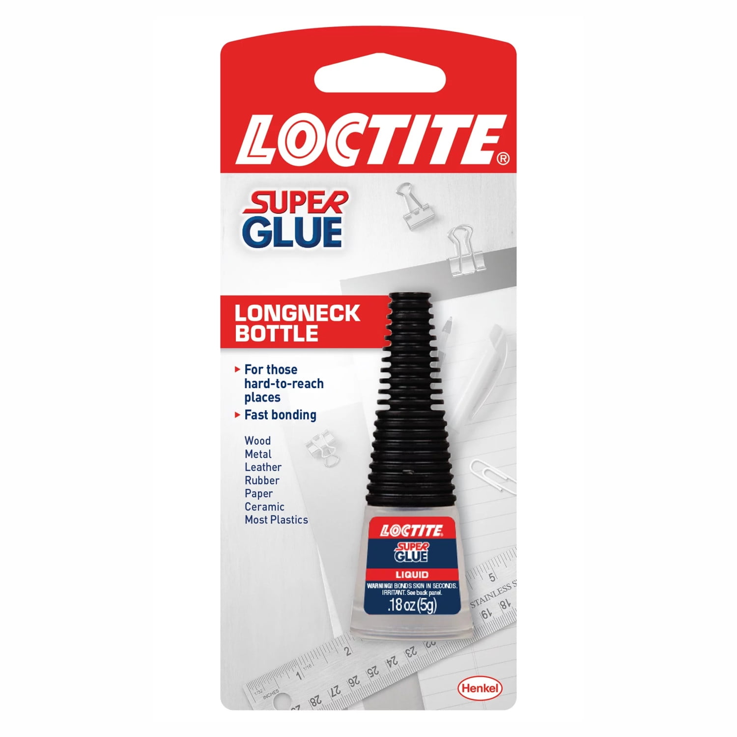 Loctite Super Glue Liquid Longneck Bottle, 0.18 oz Bottle