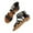 Black, variant on Cameland Slope Heel Woven Sandals Women's Versatile Oversized Buckle Roman Shoes