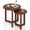 Walnut, variant on Costway Round Nesting Coffee Table Set of 2 with Thickened Top & Solid Rubber Wood Legs Walnut