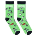 thumbnail image 5 of Crazy Socks Soccer Fun Print Novelty Crew Socks for Men, 5 of 6