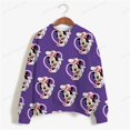 thumbnail image 3 of Sudadera con estampado de Minnie Mouse de Disney para mujer, suéter de cuello redondo para primavera y otoño, ropa holgada coreana, estilo retro Harajuku coreano, 3 of 5