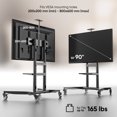 thumbnail image 6 of ONKRON Portable Television Stand with Shelves, Steel Black, 6 of 12