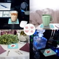 thumbnail image 2 of RYLABLUE Merry Christmas Santa Claus Set of 4 Coaster for Drinks, Absorbent Ceramic Stone Coasters Cup Mat with Cork Base for Home Kitchen Room Coffee Table Bar Decor, 2 of 4